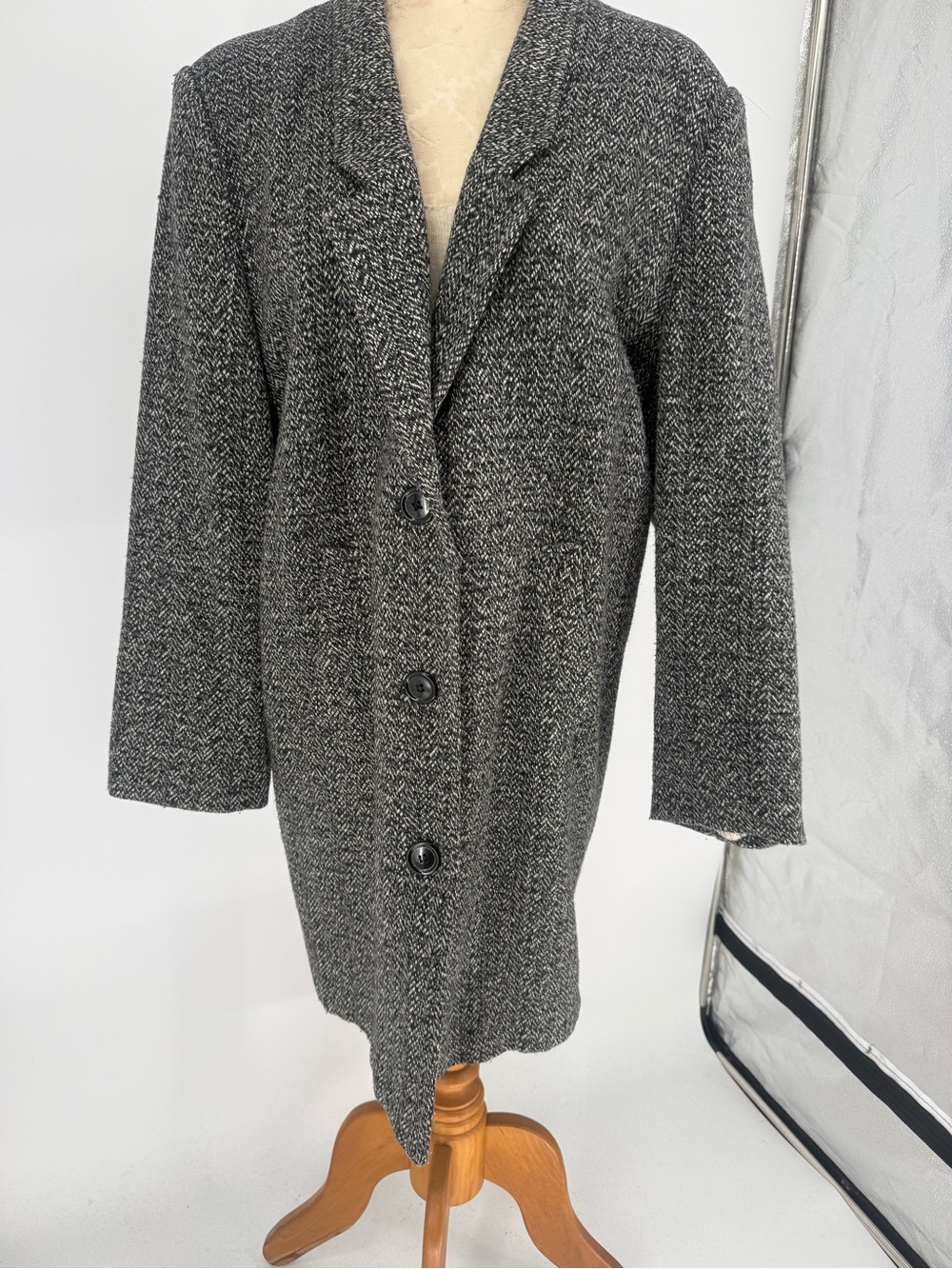 Vintage Mens Blazer Speckled Gray Coat